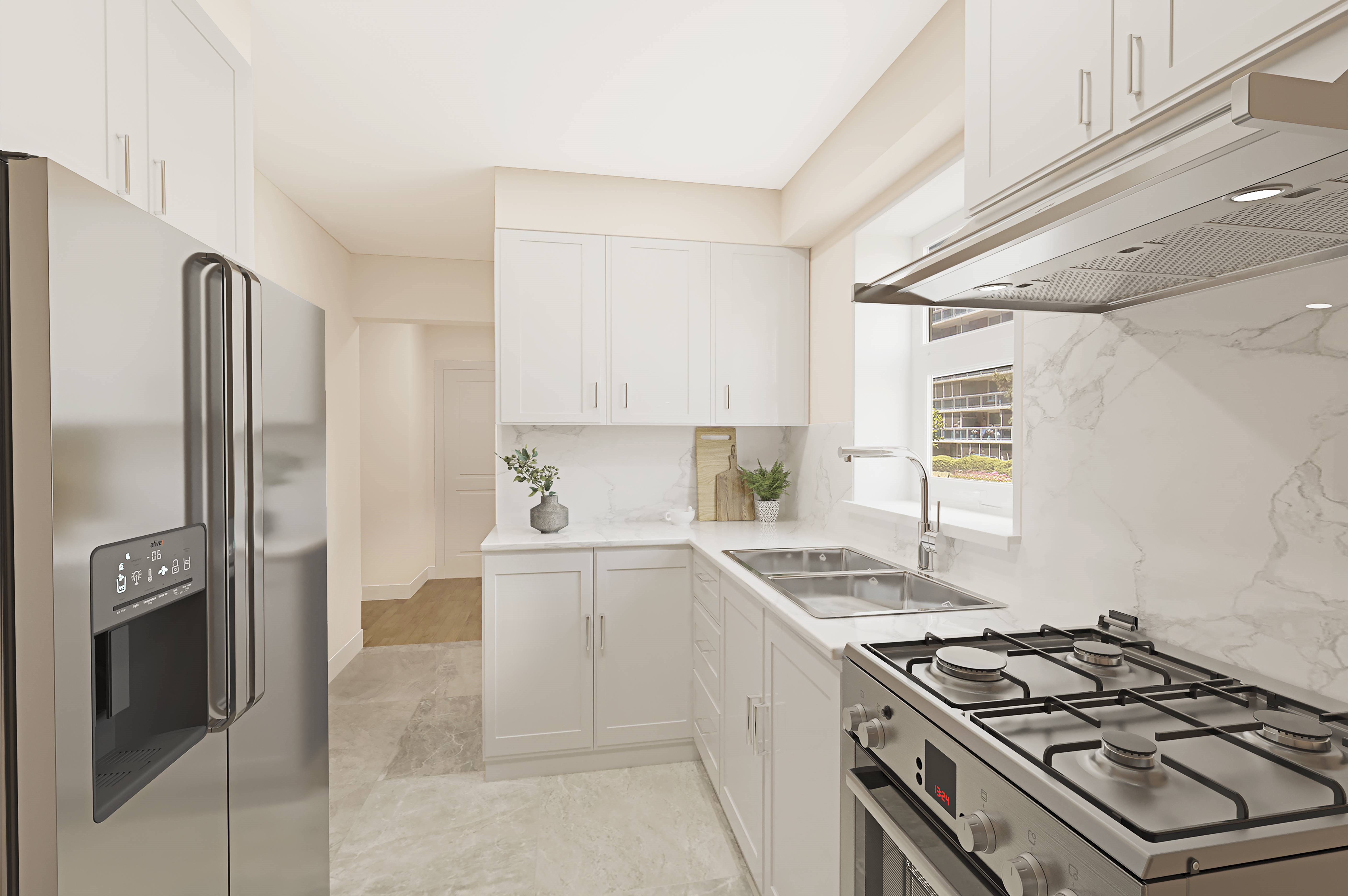 After virtual renovation - renovated kitchen