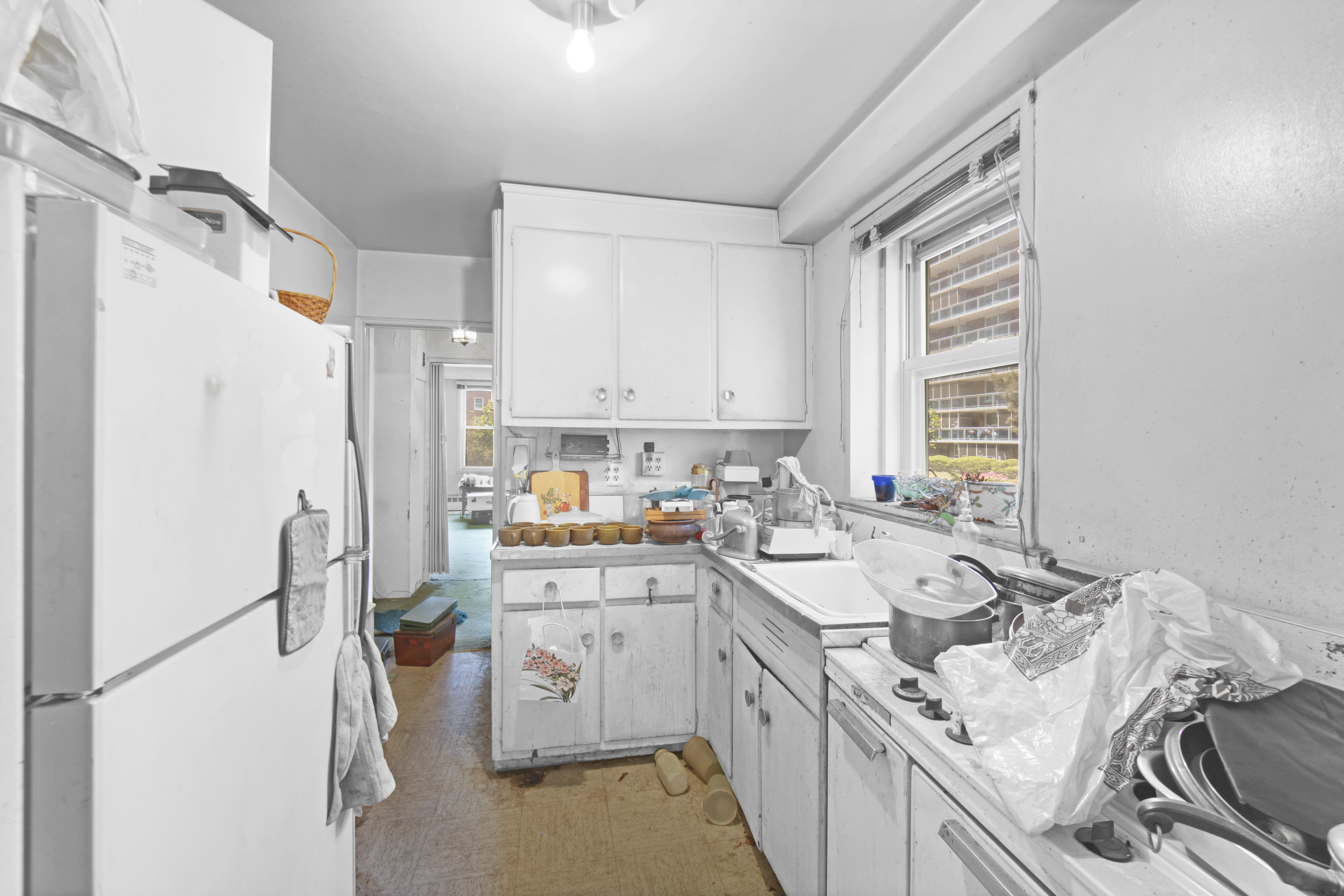 Before virtual renovation - original kitchen